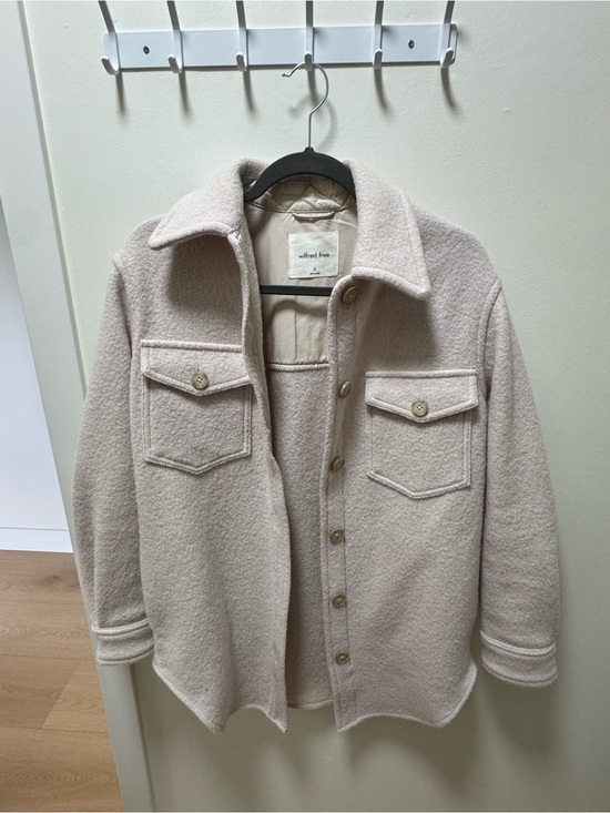 Aritzia Jackets & Blazers - Aritzia Wilfred Free Cream Teddy Jacket